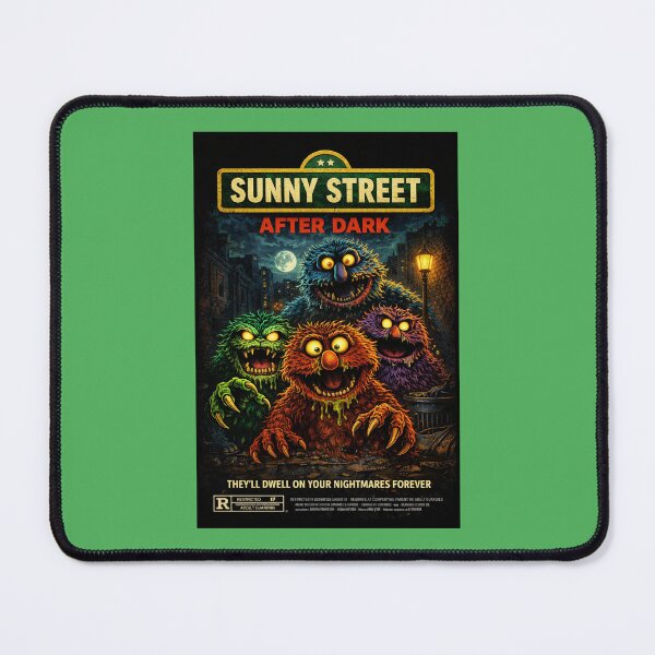 Item preview, After Dark on Sunny Street Retro Horror Monster Parody Movie Poster designed and sold by GhostDawgs.