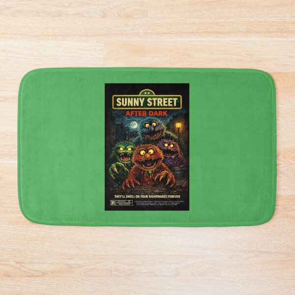 Item preview, After Dark on Sunny Street Retro Horror Monster Parody Movie Poster designed and sold by GhostDawgs.