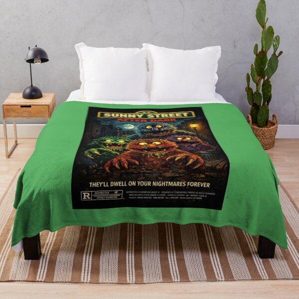 Item preview, After Dark on Sunny Street Retro Horror Monster Parody Movie Poster designed and sold by GhostDawgs.