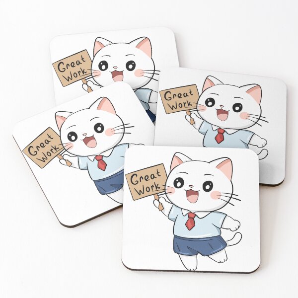 Item preview, Encouraging Cat Teacher - Great Work Reward Sticker designed and sold by LYAN-STORE.