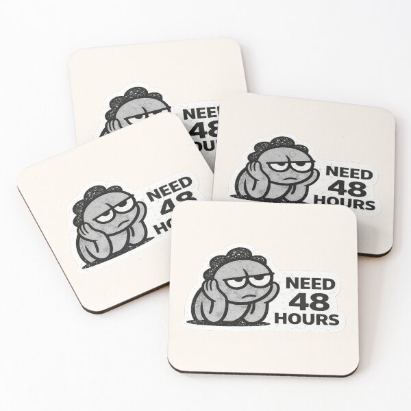 Item preview, Need 48 Hours – Social Recovery Humor Sticker designed and sold by lnewlfuk.