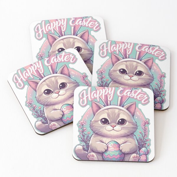 Item preview, Cat  Easter Cute with Colorful Eggs designed and sold by Sweet Dreams & Fantasia.