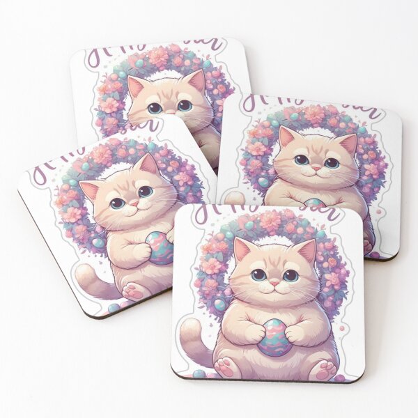 Item preview, Cat  Easter Cute with Colorful Eggs designed and sold by Sweet Dreams & Fantasia.
