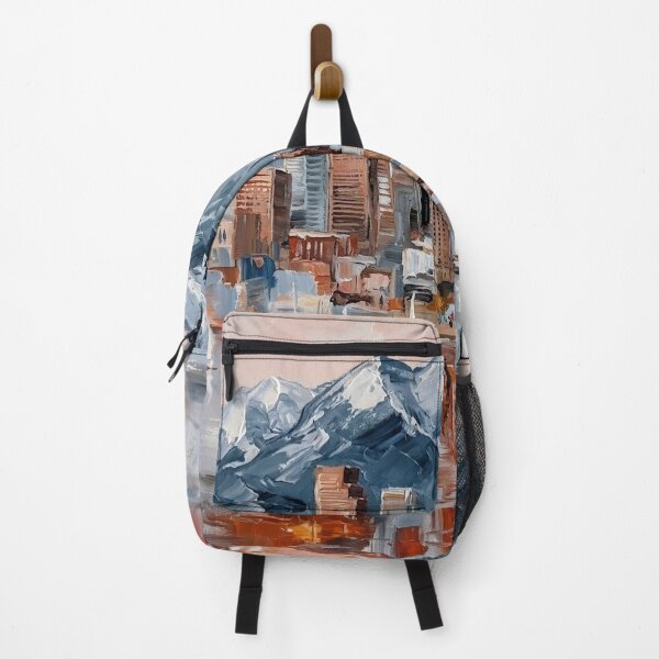 Item preview, Denver Skyline Mountains Waterfront City Painting designed and sold by Meteor Destroyer.