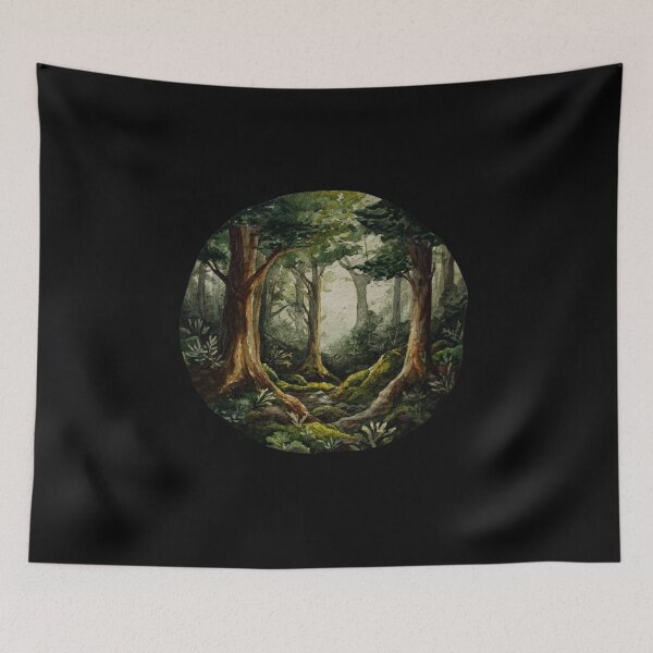 Item preview, Mystical Watercolor Deep Forest designed and sold by kndzxf.