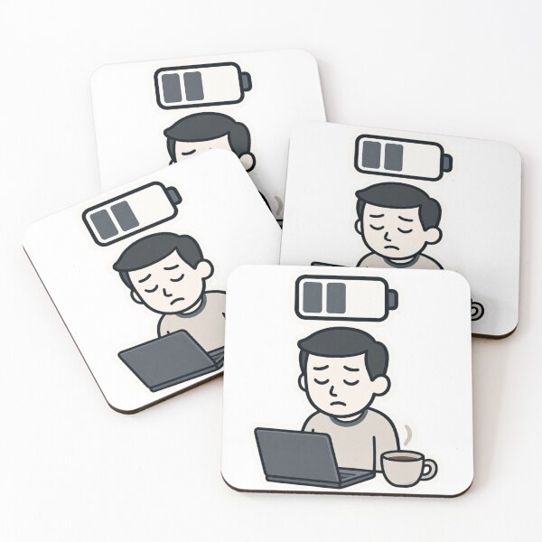 Item preview, Low Battery Worker Funny Remote Work Burnout Humor designed and sold by ZYNORAworld.