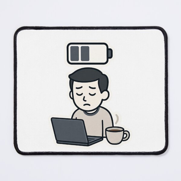 Item preview, Low Battery Worker Funny Remote Work Burnout Humor designed and sold by ZYNORAworld.