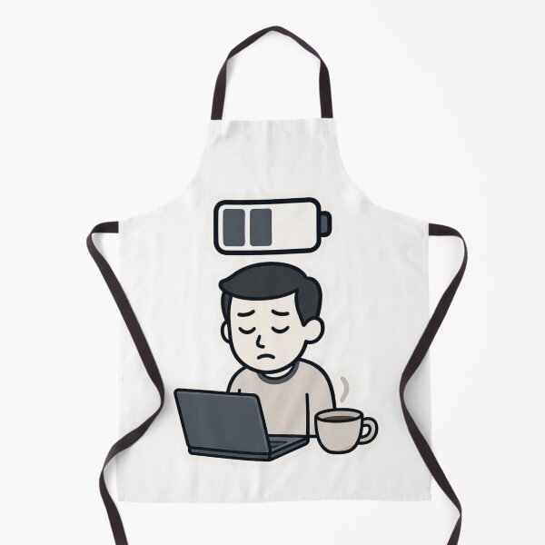 Item preview, Low Battery Worker Funny Remote Work Burnout Humor designed and sold by ZYNORAworld.