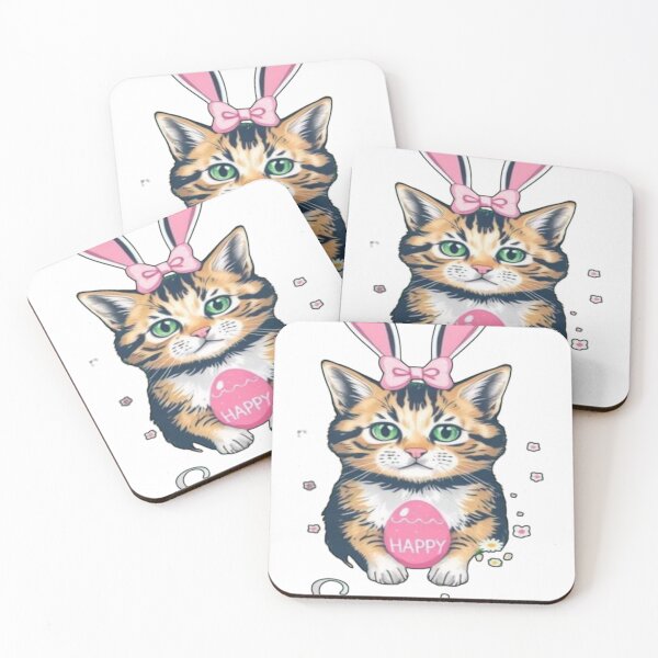 Item preview, Cat  Easter Cute with Colorful Eggs designed and sold by Sweet Dreams & Fantasia.