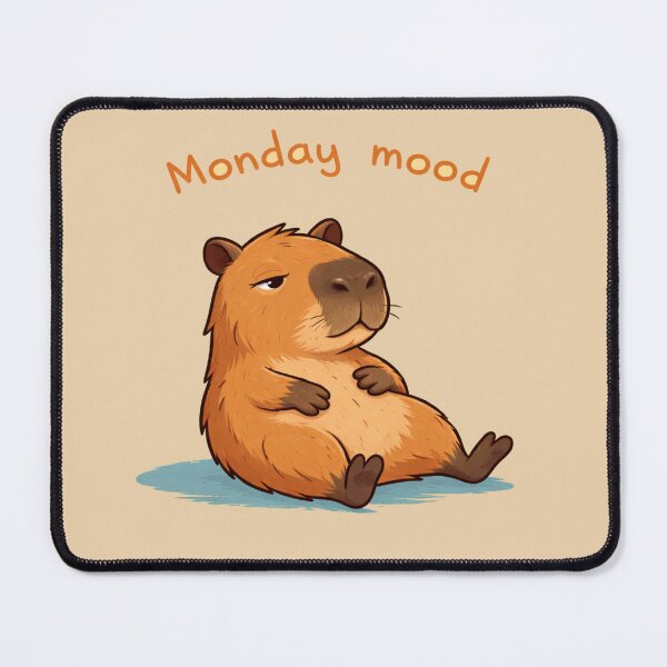 Item preview, Funny Capybara Monday Mood – Cute Lazy Capybara Meme Animal Design designed and sold by Inkae Studio.