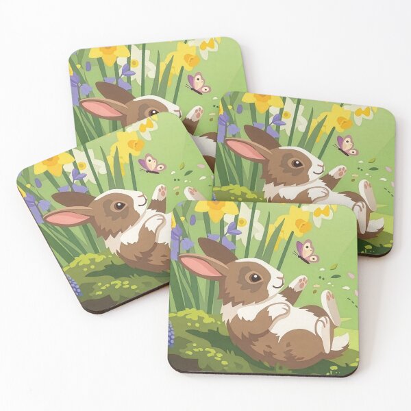 Item preview, Spring Easter Bunny with Butterfly designed and sold by The Artful Paw.