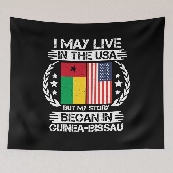 Item preview, I May Live In The USA But My Story Began In Guinea-bissau designed and sold by CosmoKitsch.
