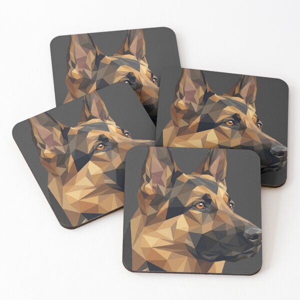 Item preview, Modern Geometric German Shepherd Dog Portrait designed and sold by Lake & Loyal.