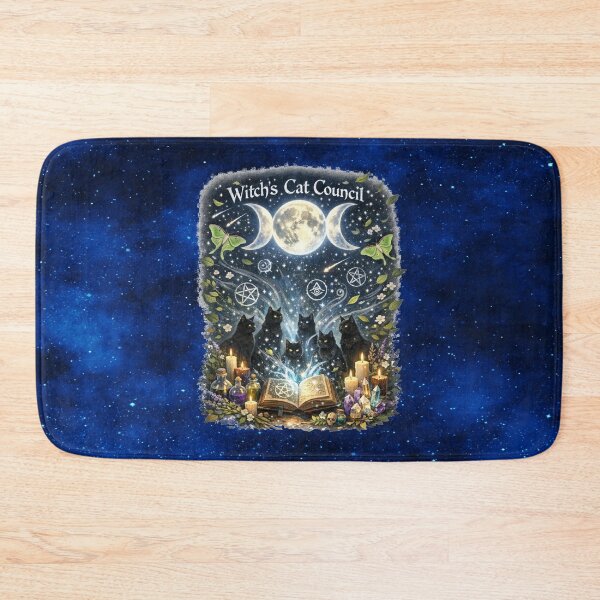 Item preview, Witch’s Cat Council – Midnight Feline Coven Under the Triple Moon designed and sold by MysticOzzy.