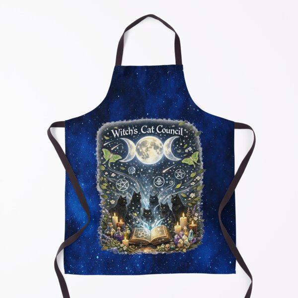 Item preview, Witch’s Cat Council – Midnight Feline Coven Under the Triple Moon designed and sold by MysticOzzy.