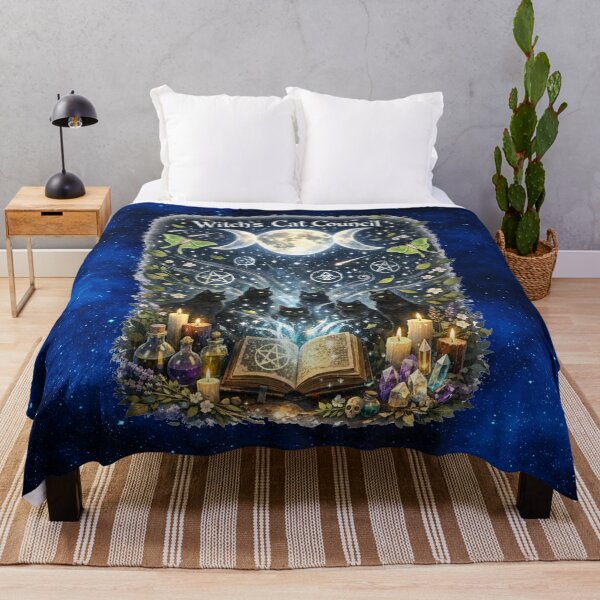 Item preview, Witch’s Cat Council – Midnight Feline Coven Under the Triple Moon designed and sold by MysticOzzy.