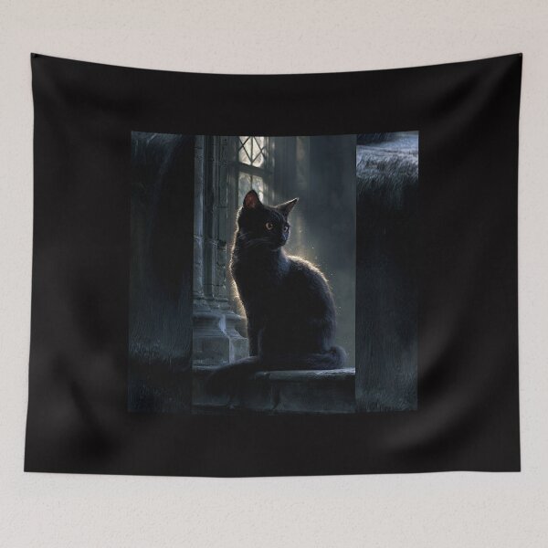 Item preview, Moonlit Gothic Cat with Enchanted Eyes #9 designed and sold by Helios Be. Lavsh.