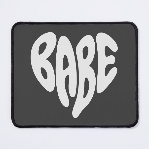 Item preview, Babe White Heart Retro Typography designed and sold by WAMTEES.
