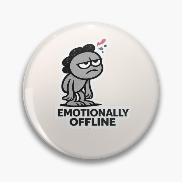 Item preview, Emotionally Offline – Social Exhaustion Humor Sticker designed and sold by lnewlfuk.