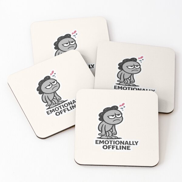 Item preview, Emotionally Offline – Social Exhaustion Humor Sticker designed and sold by lnewlfuk.