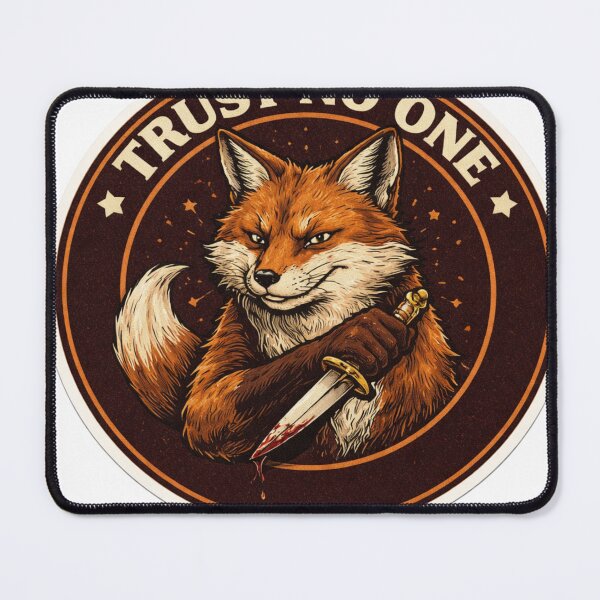 Item preview, Trust No One Retro Circle Sticker — Dark Humor Sneaky Fox Vintage Art designed and sold by MarchyStudio.