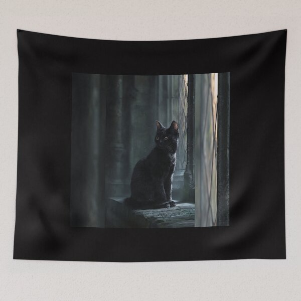 Item preview, Moonlit Gothic Cat with Enchanted Eyes #10 designed and sold by Helios Be. Lavsh.