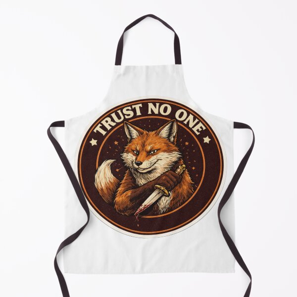 Item preview, Trust No One Retro Circle Sticker — Dark Humor Sneaky Fox Vintage Art designed and sold by MarchyStudio.