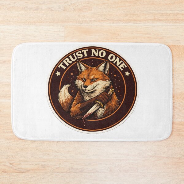 Item preview, Trust No One Retro Circle Sticker — Dark Humor Sneaky Fox Vintage Art designed and sold by MarchyStudio.