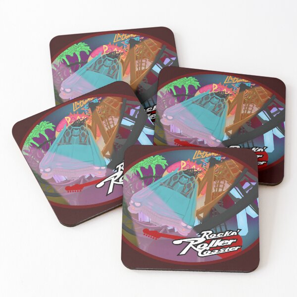 Item preview, Rock n’ Rollercoaster Coaster Oval designed and sold by KLTcreations.
