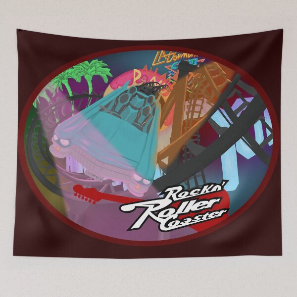 Item preview, Rock n’ Rollercoaster Coaster Oval designed and sold by KLTcreations.