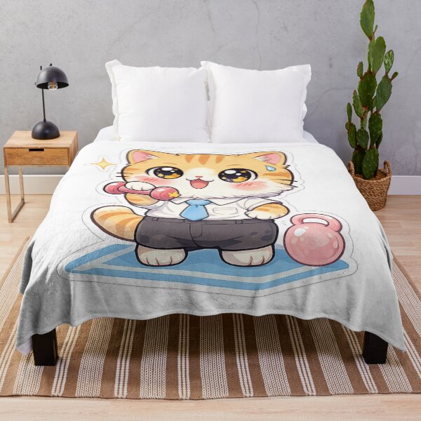 Item preview, Executive Exercise – Kawaii Orange Tabby Office Cat Workout designed and sold by ahfas86.
