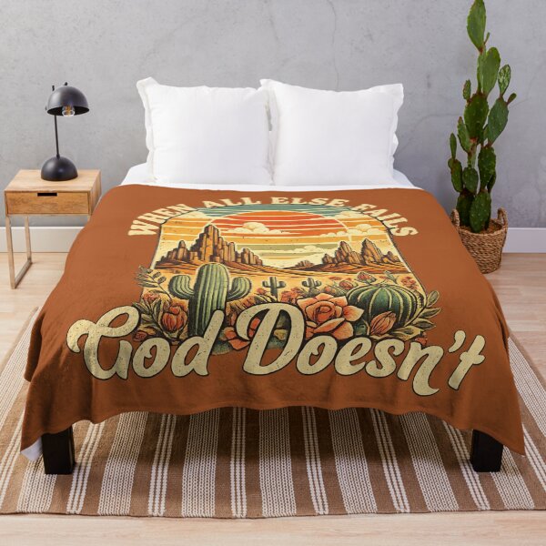 Item preview, When All Else Fails God Doesn’t Desert Sunset Christian Western Design designed and sold by SezzyDesigns.