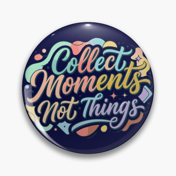 Item preview, Collect Moments Not Things – Retro Pastel Hand Lettered Quote designed and sold by Far Out Goods.