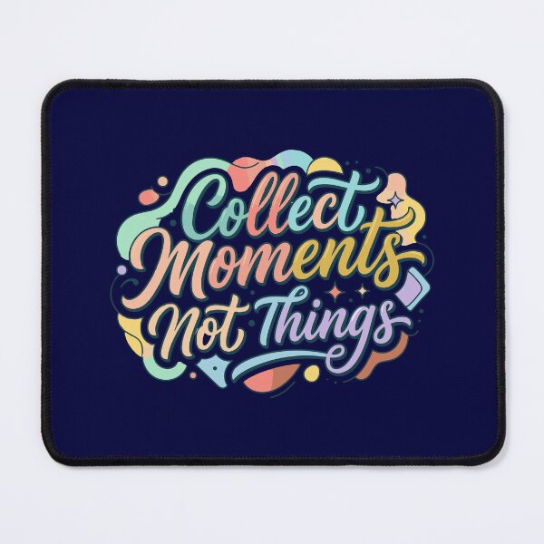 Item preview, Collect Moments Not Things – Retro Pastel Hand Lettered Quote designed and sold by Far Out Goods.