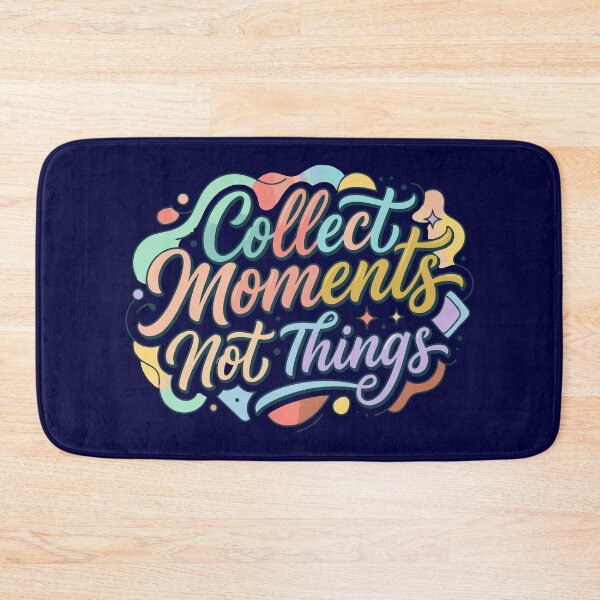 Item preview, Collect Moments Not Things – Retro Pastel Hand Lettered Quote designed and sold by Far Out Goods.