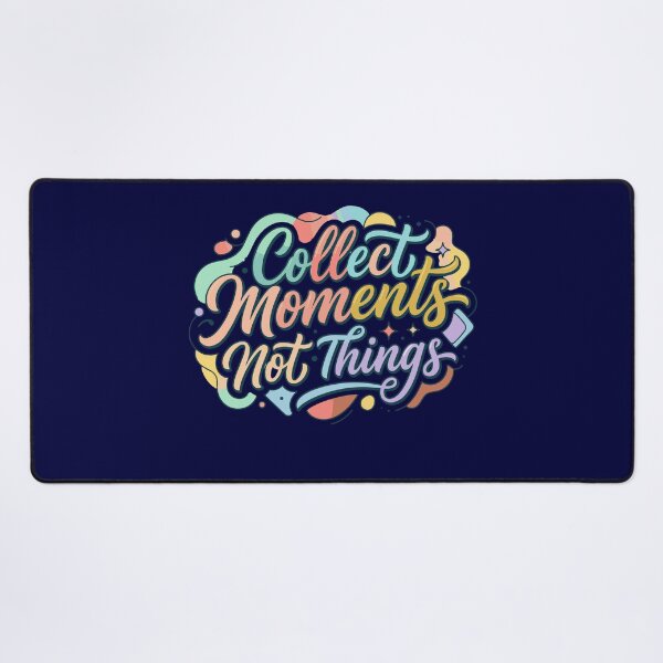 Item preview, Collect Moments Not Things – Retro Pastel Hand Lettered Quote designed and sold by Far Out Goods.