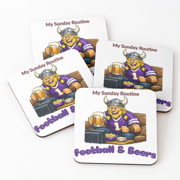 Item preview, Minnesota Vikings Sunday Routine Football and Beers Game Day T-Shirt designed and sold by ThatFootball12.