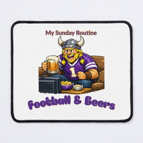 Item preview, Minnesota Vikings Sunday Routine Football and Beers Game Day T-Shirt designed and sold by ThatFootball12.