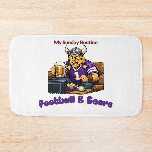 Item preview, Minnesota Vikings Sunday Routine Football and Beers Game Day T-Shirt designed and sold by ThatFootball12.