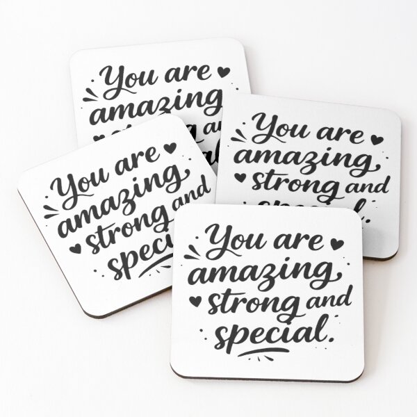 Item preview, You Are Amazing Strong And Special Inspirational Quote Motivational Typography designed and sold by bloomandbeads.eu.
