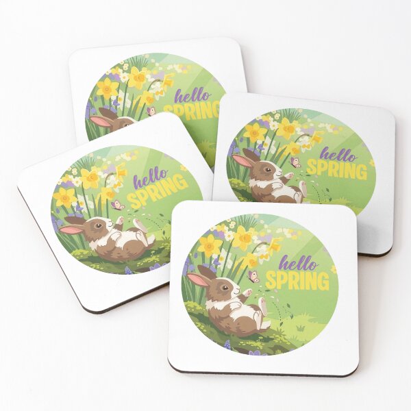 Item preview, Hello Spring Easter Bunny with Butterfly designed and sold by The Artful Paw.