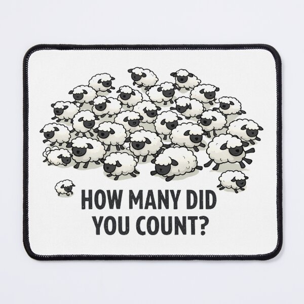 Item preview, Funny Sheep Counting Design designed and sold by Krisekk.
