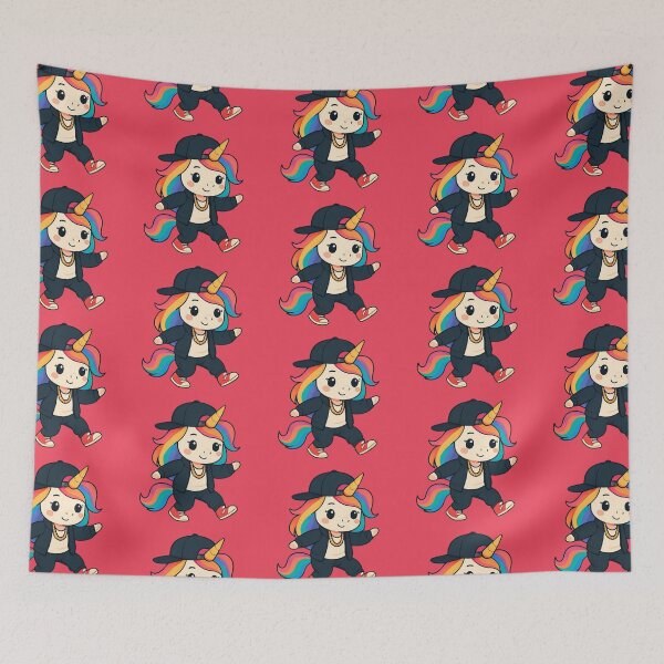 Item preview, Street Style Girly Rainbow Unicorn designed and sold by Animal Aura Studio.