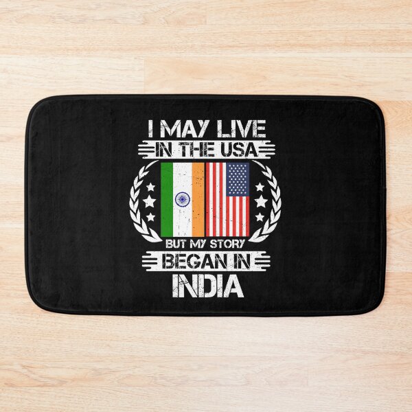 Item preview, I May Live In The USA But My Story Began In India  designed and sold by CosmoKitsch.