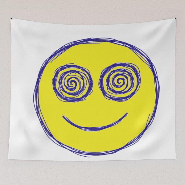 Item preview, Classic 90s Doodle Spiral Eyes Smiley designed and sold by crazygoose30.