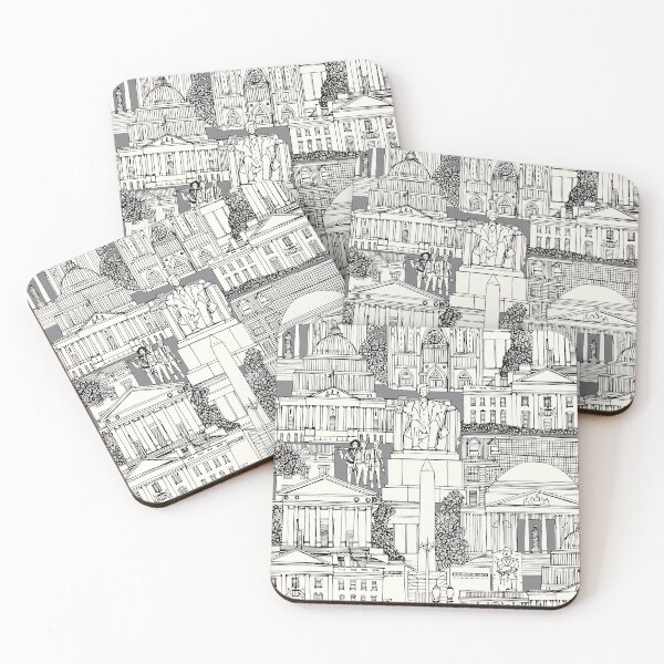 Item preview, Washington DC toile gray designed and sold by scrummy.