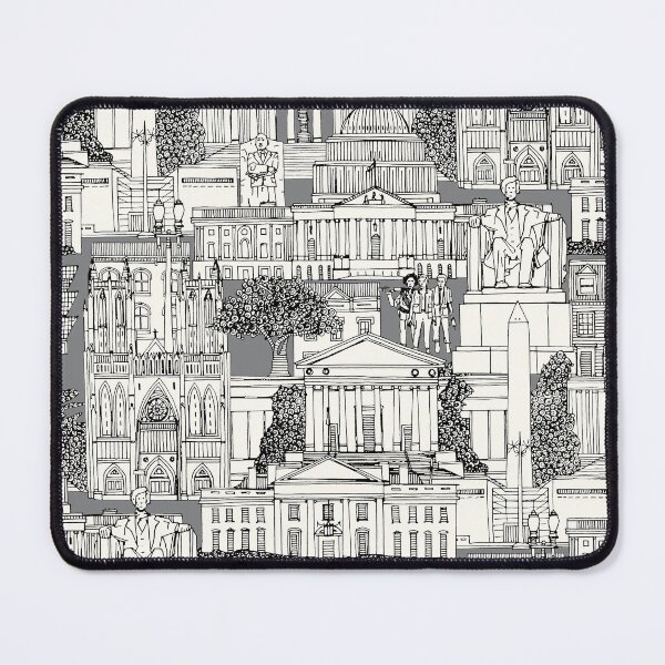 Item preview, Washington DC toile gray designed and sold by scrummy.