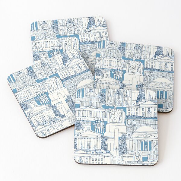 Item preview, Washington DC toile blue designed and sold by scrummy.