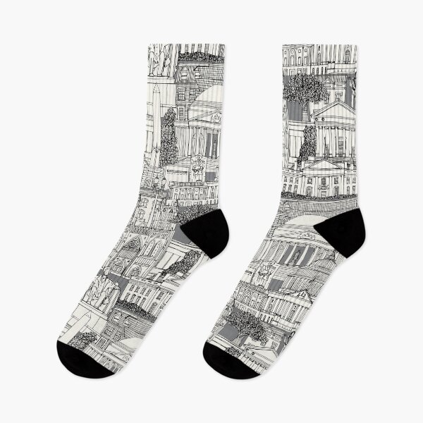 Item preview, Washington DC toile gray designed and sold by scrummy.