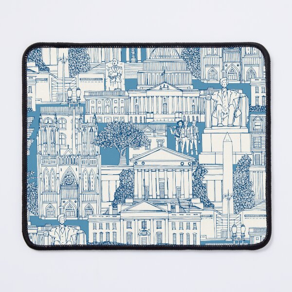 Item preview, Washington DC toile blue designed and sold by scrummy.